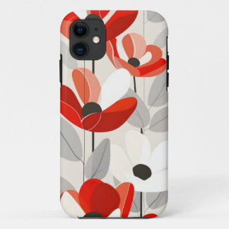Funda Para iPhone 11 Impresión de arte floral moderno