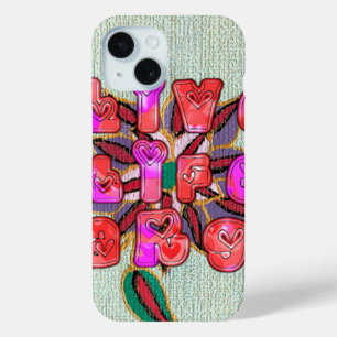 Funda Para iPhone 15 Impresión de arte "Live Life Large"