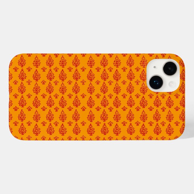 Funda De Case-Mate Para iPhone Impresión de bloques Boho India (Reverso  (Hotizontal))