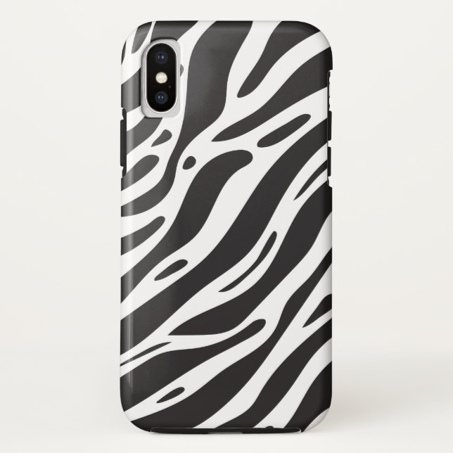 Funda De Case-Mate Para iPhone Impresión de cebra (Reverso)
