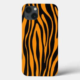 Funda Para iPhone 13 Impresión de cebra Naranja Princeton