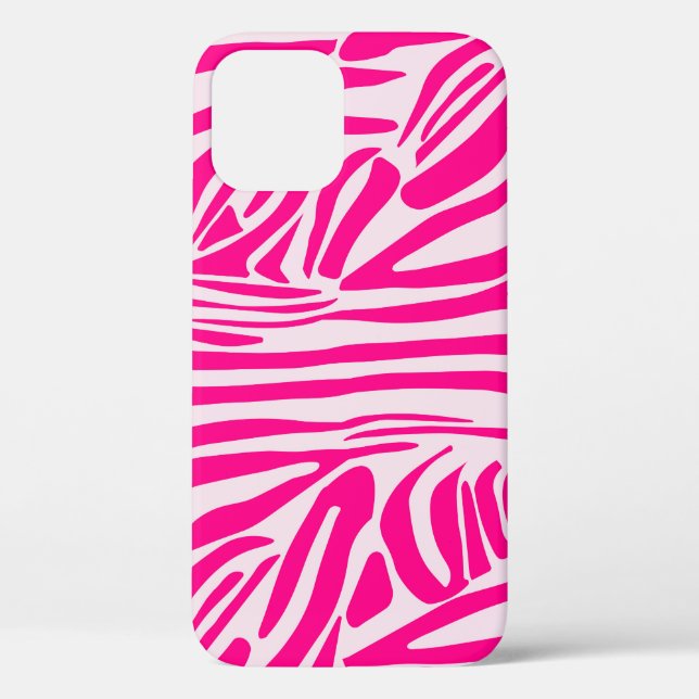 Funda De Case-Mate Para iPhone Impresión de cebra rosa (Reverso )