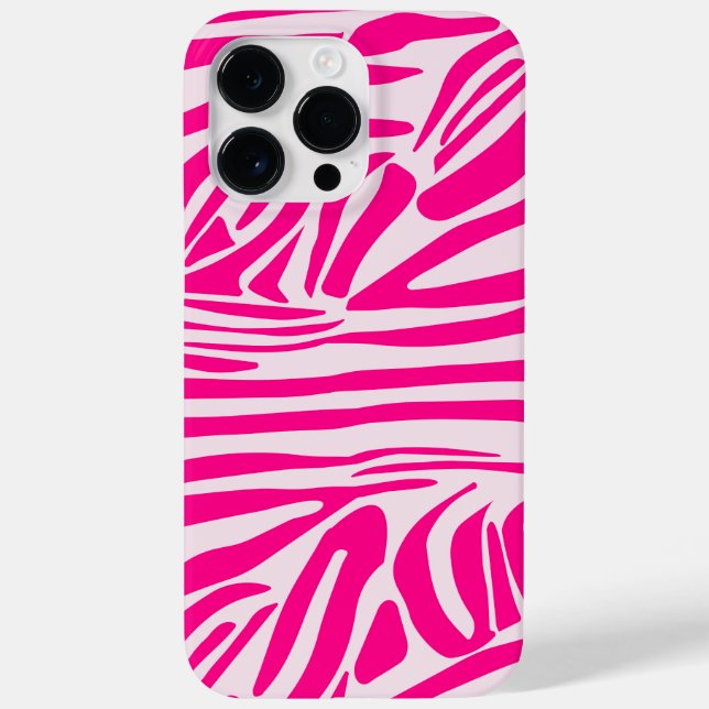 Funda De Case-Mate Para iPhone Impresión de cebra rosa (Reverso)