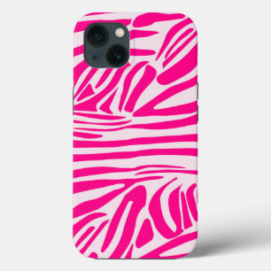 Funda Para iPhone 13 Impresión de cebra rosa
