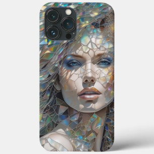 Funda Para iPhone 13 Pro Max Impresión de chica para estuche de vidrio para iPh