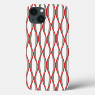 Funda Para iPhone 13 Impresión de cinta de mediados de siglo - gris, bl