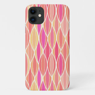 Funda Para iPhone 11 Impresión de cinta de medio siglo - rosa, coral y 