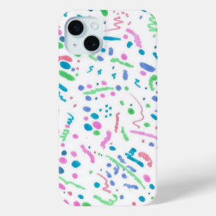Funda Para iPhone 15 Mini Impresión de confetti pastel