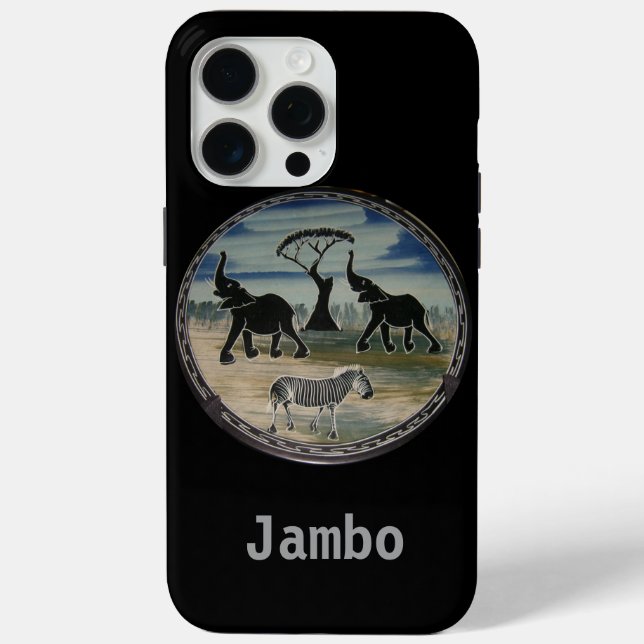Funda De Case-Mate Para iPhone Impresión de elefantes africanos (Reverso )