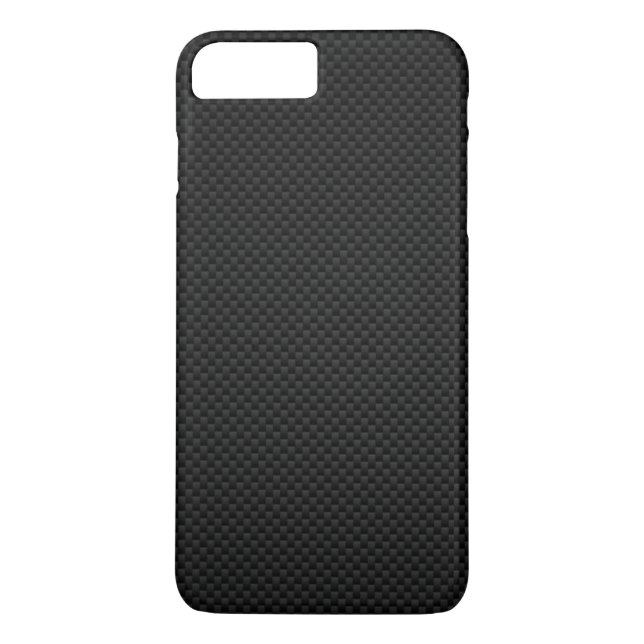 Funda De Case-Mate Para iPhone Impresión de fibra de carbono negro (Reverso)