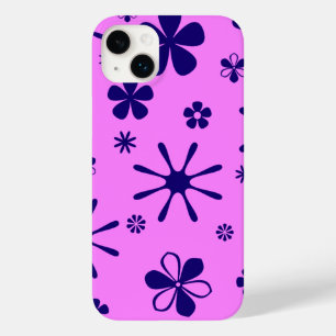 Funda Para iPhone 14 Plus De Case-Mate Impresión de flor rosa y púrpura