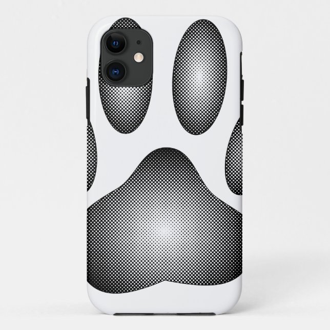 Funda De Case-Mate Para iPhone Impresión de garras de perro en gradientes blancos (Reverso)