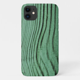 Funda Para iPhone 11 Impresión de grano de madera verde de Mint