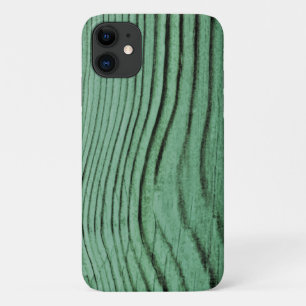 Funda Para iPhone 11 Impresión de grano de madera verde de Mint
