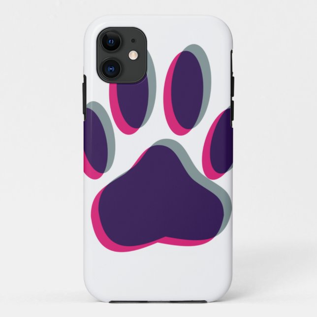 Funda De Case-Mate Para iPhone Impresión de hojas de perro fuera de foco (Reverso)