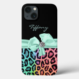 Funda Para iPhone 13 Impresión de jaguar colorida