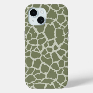 Funda Para iPhone 15 Impresión de jirafa verde sabio