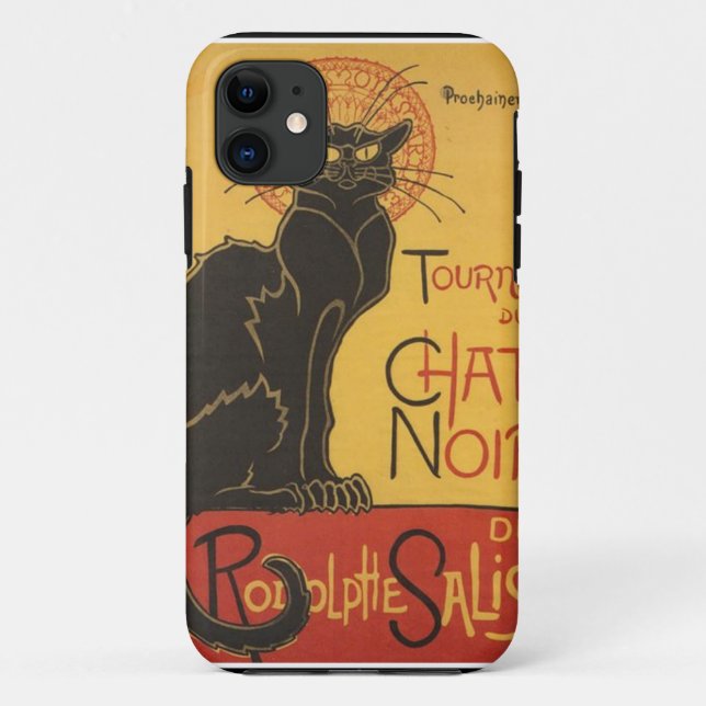 FUNDA DE Case-Mate PARA iPhone IMPRESIÓN DE LE CHAT NOIR (Reverso)