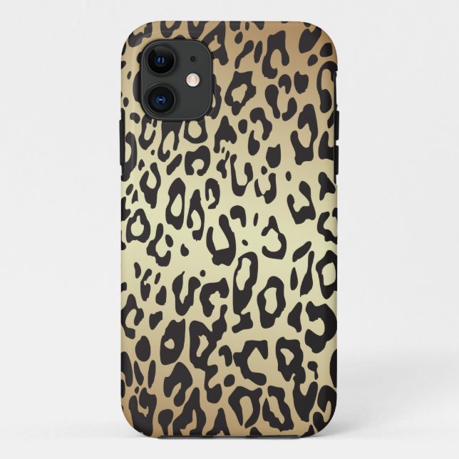 Funda De Case-Mate Para iPhone Impresión de leopardo (Reverso)