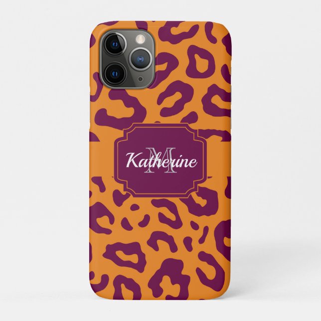 Funda De Case-Mate Para iPhone Impresión de leopardo (Reverso)