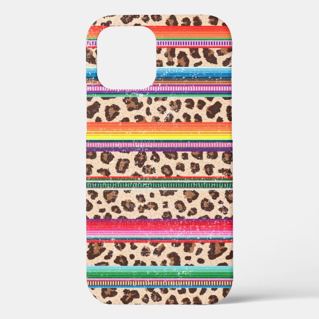 Funda De Case-Mate Para iPhone Impresión de leopardo arcoíris Patrón animal moder (Reverso )