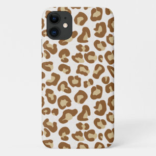 Funda Para iPhone 11 Impresión de leopardo de la nieve, Beige, Tan y C