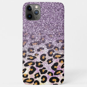 Funda Para iPhone 11 Pro Max Impresión de leopardo de Purpurina puertorriqueñ
