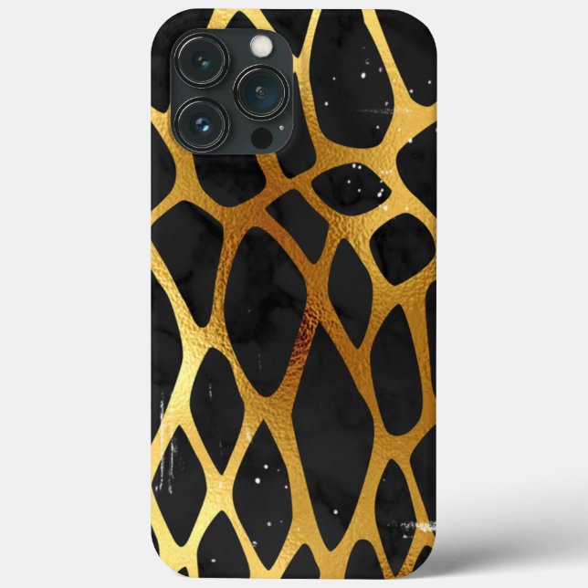 Funda De Case-Mate Para iPhone Impresión de Leopardo Dorado (Reverso )
