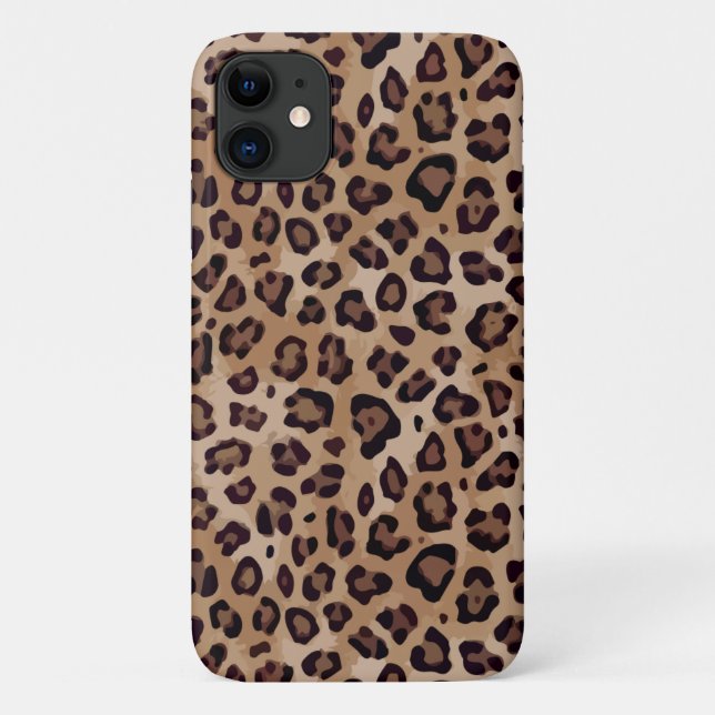 Funda De Case-Mate Para iPhone Impresión de leopardo grande (Reverso)