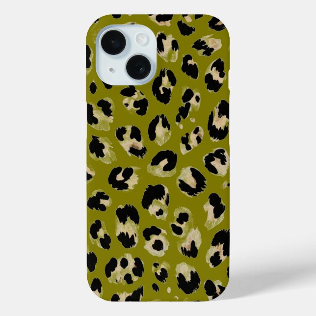 Funda De Case-Mate Para iPhone Impresión de leopardo kaki (Reverso )