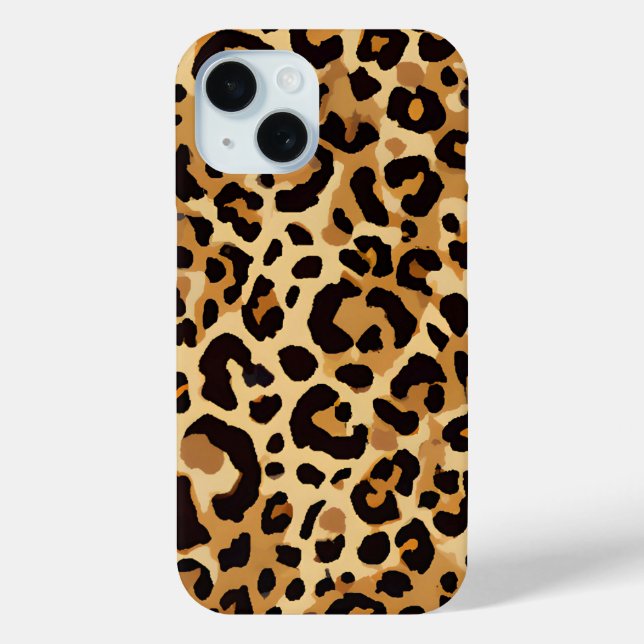 Funda De Case-Mate Para iPhone Impresión de leopardo marrón (Reverso )
