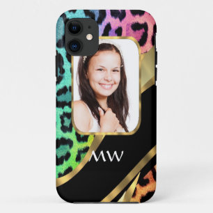 Funda Para iPhone 11 Impresión de leopardo multicolor