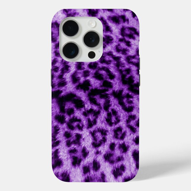 Funda De Case-Mate Para iPhone Impresión de leopardo púrpura (Reverso )