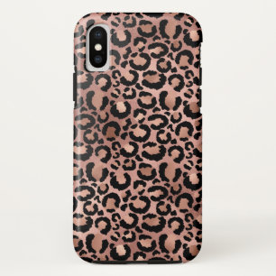 Funda Para iPhone X Impresión de leopardo rosa
