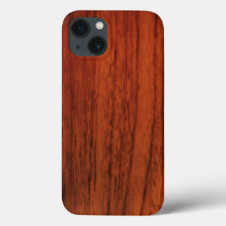 Funda Para iPhone 13 Impresión de madera de caoba