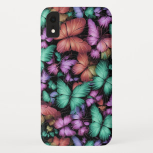 Funda Para iPhone XR Impresión de mariposas coloridas