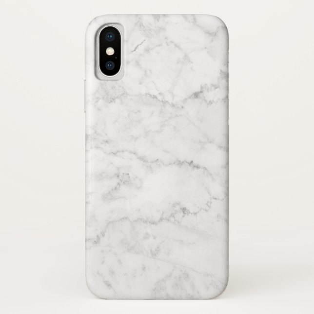 Funda De Case-Mate Para iPhone Impresión de mármol blanco (Reverso)