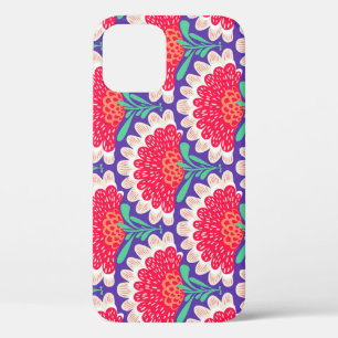 Funda Para iPhone 12 Impresión de Moda Boho Floral Vintage.