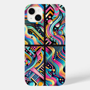 Funda Para iPhone 14 Plus De Case-Mate Impresión de patrón abstracto brillante de neón co