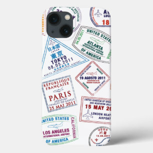 Funda Para iPhone 13 Impresión de patrón de marca de Passport