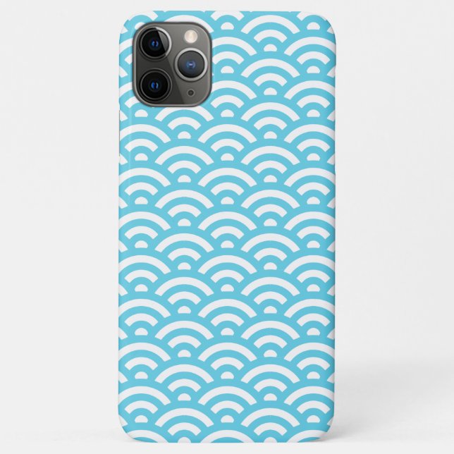Funda De Case-Mate Para iPhone Impresión de patrón de onda azul claro (Reverso)