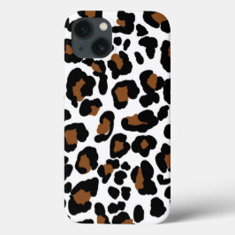 Funda Para iPhone 13 Impresión de patrón de pieles de gato grande de le