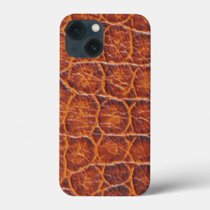 Funda Para iPhone 13 Mini Impresión de piel de caimán marrón rojizo