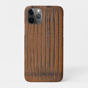 Funda Para iPhone 11 Pro Impresión de piel de cocodrilo marrón