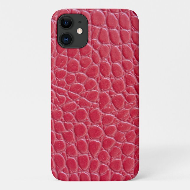 Funda De Case-Mate Para iPhone Impresión de piel de cocodrilo roja (Reverso)