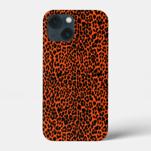 Funda Para iPhone 13 Mini Impresión de piel de leopardo naranja