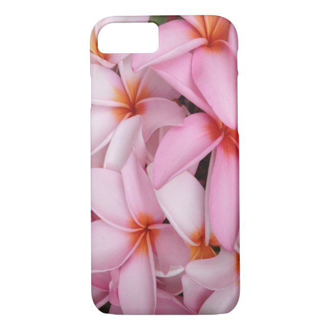 Funda De Case-Mate Para iPhone Impresión de Plumeria Rosa Hawái (Reverso)