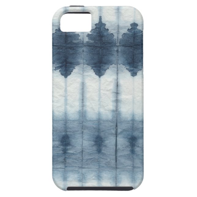 Funda De Case-Mate Para iPhone Impresión de Shibori Indigio (Atrás)