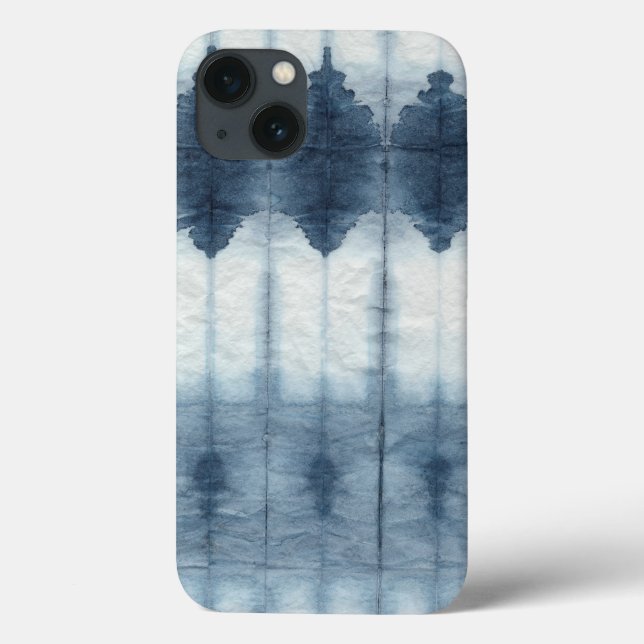 Funda De Case-Mate Para iPhone Impresión de Shibori Indigio (Reverso)