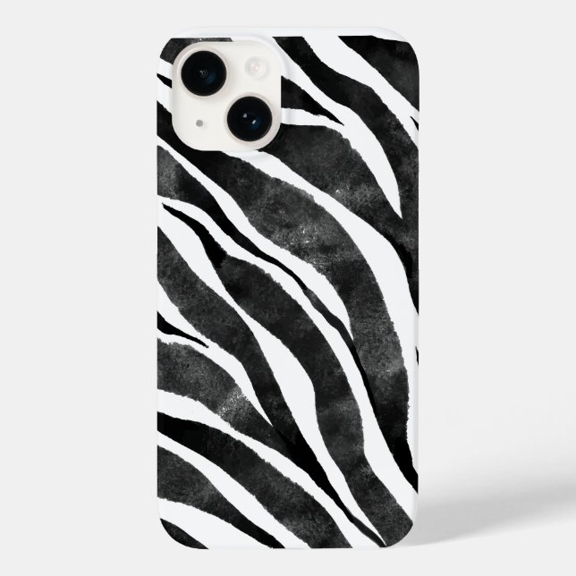 Funda De Case-Mate Para iPhone Impresión de un animal de cebra blanco negro (Reverso )